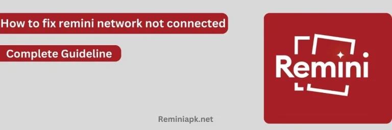 How to Fix Remini Network Not Connected?